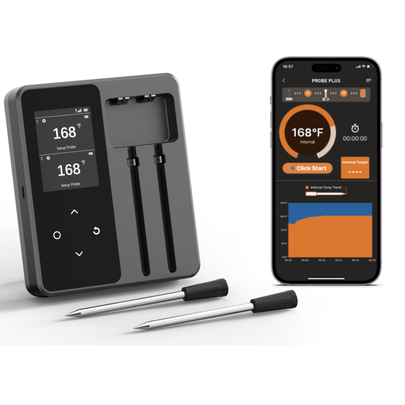 Finemold FM2205 Bluetooth-Fleisch-Funkthermometer Smart BBQ Grill Ofenthermometer