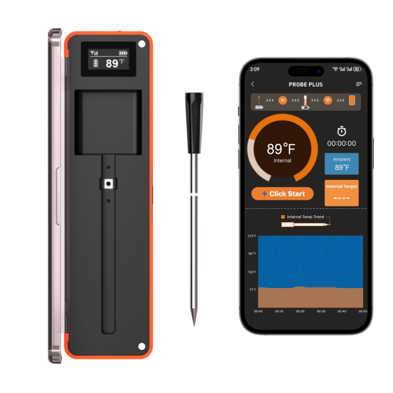 Finemold FM2107 Digital Wireless Bluetooth Meat Thermometer Grill Oven BBQ Thermometers