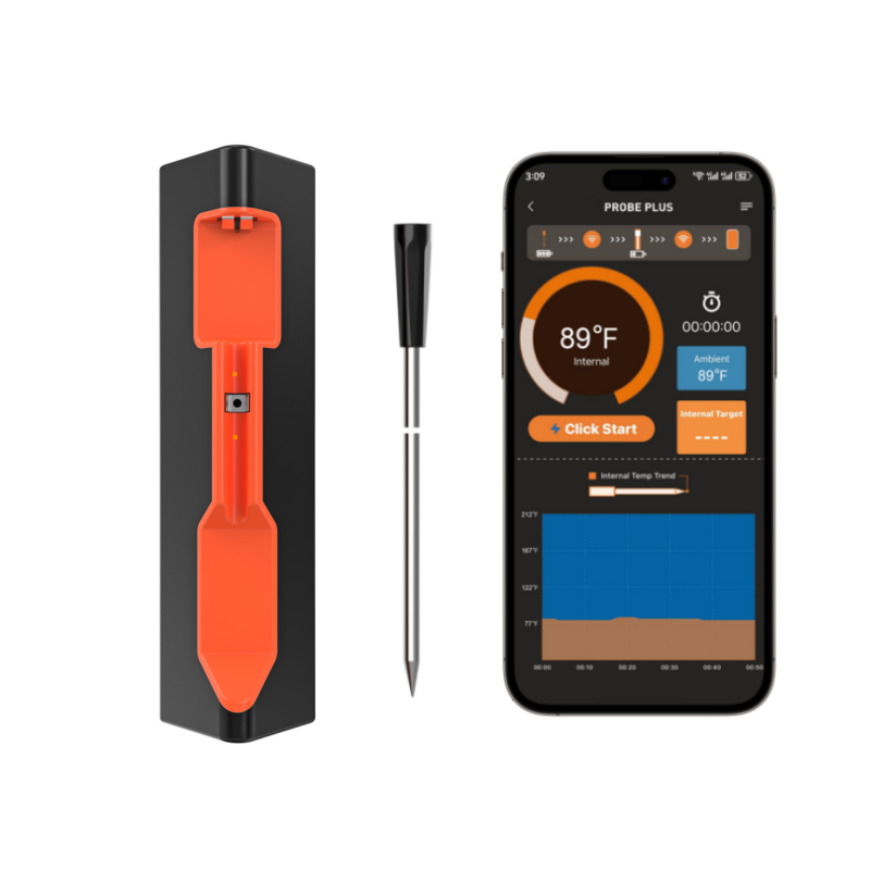Finemold FM219 Wireless Bluetooth Meat Thermometer Food Thermometers For Grill Oven BBQ Smoke