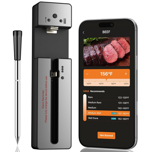 Finemold FM215 Bluetooth Wireless Meat Thermometer Grill Oven BBQ Cooking Food Thermometers